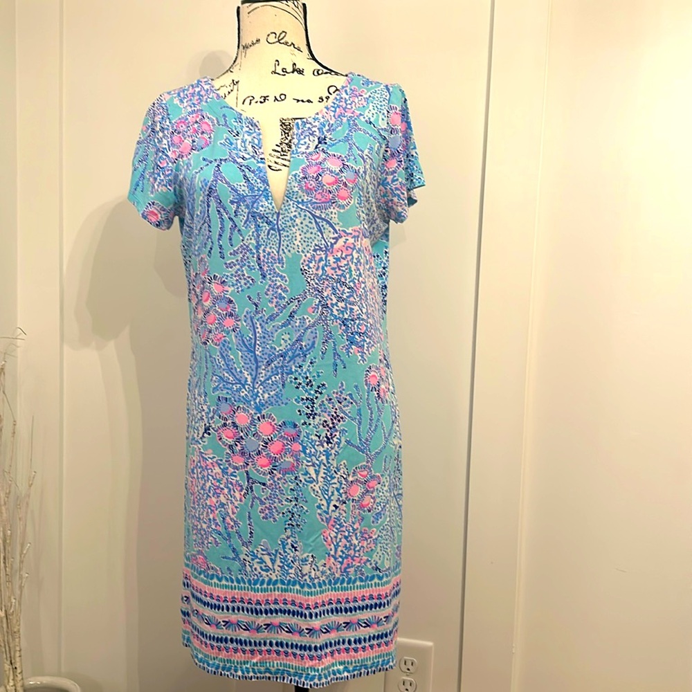 Lilly Pulitzer Dress in fun blue & pink hues